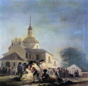  age oil painting - Pilgrimage to the Church of San Isidro Francisco de Goya